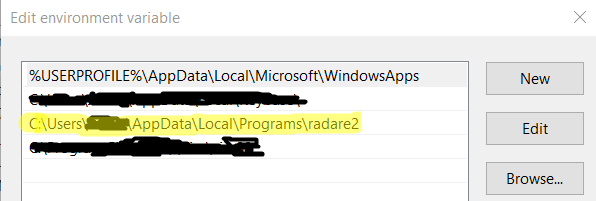 Set PATH variable Windows