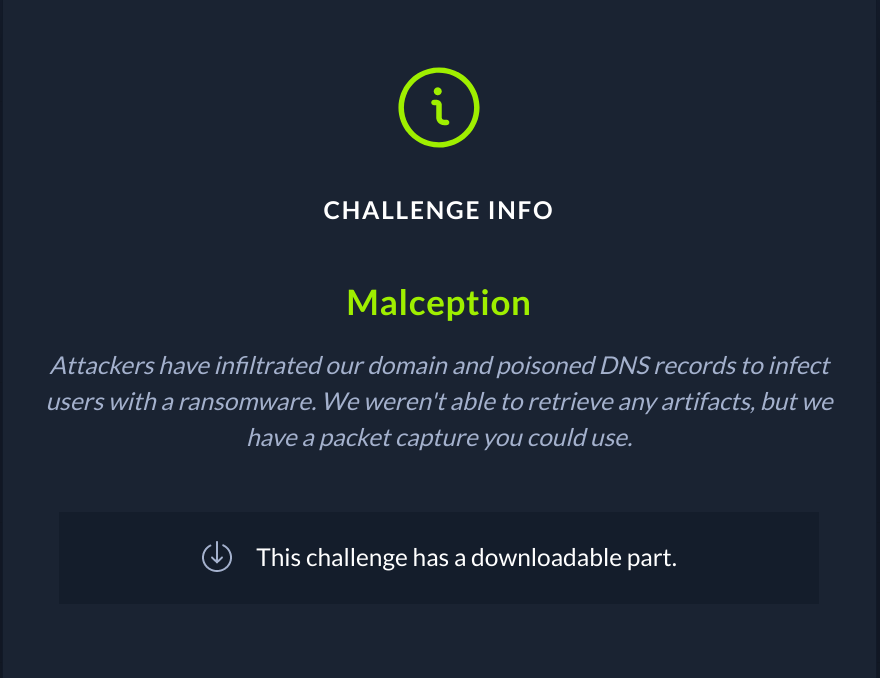 Malception challenge info