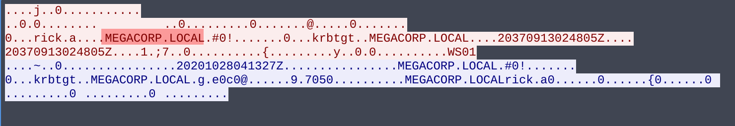 Kerberos packet used to find hostname