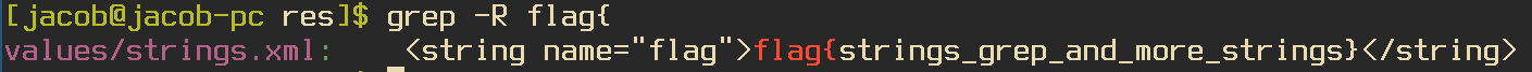 Using grep to retrieve flag