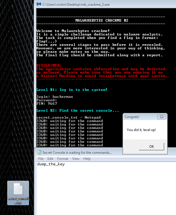 malwarebytes crackme level 2 pass