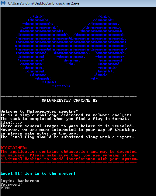 Malwarebytes crackme PIN check