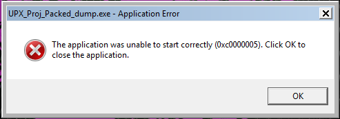 Error running dumped application